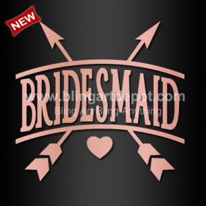Bridesmaid Heat Transfer Rose Gold Vinyl Film for Wedding Dress New Material